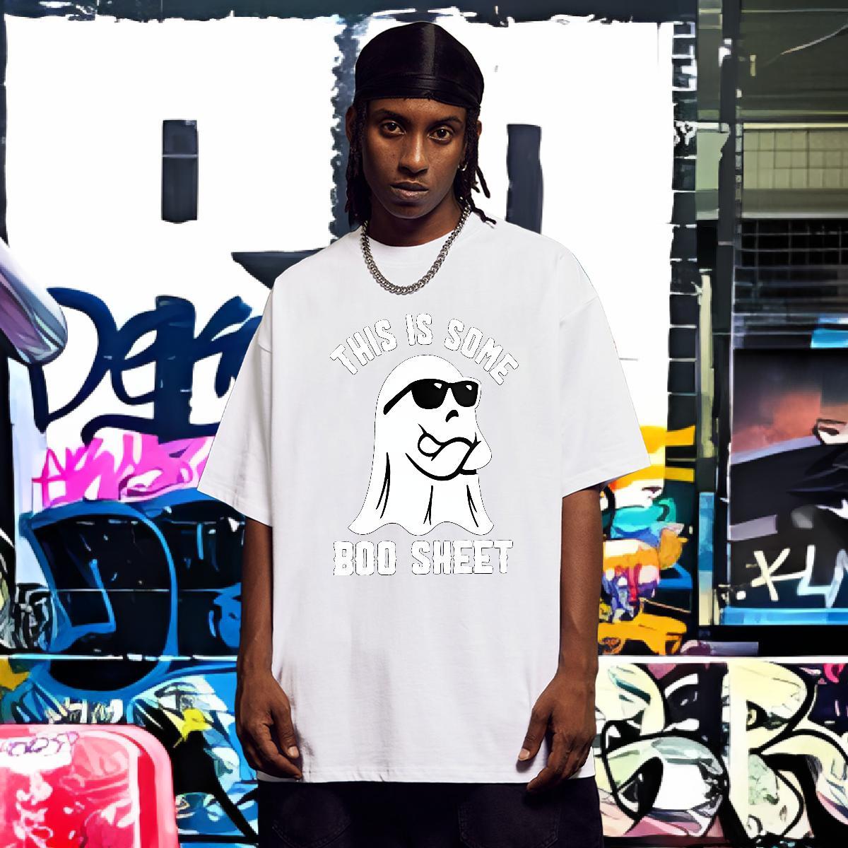 Free Shipping T-Shirts halloween Short Sleeve O-Neck Casual Daily Wear DIY Printed 230g 100% Cotton Couples T Shirts New Clothings