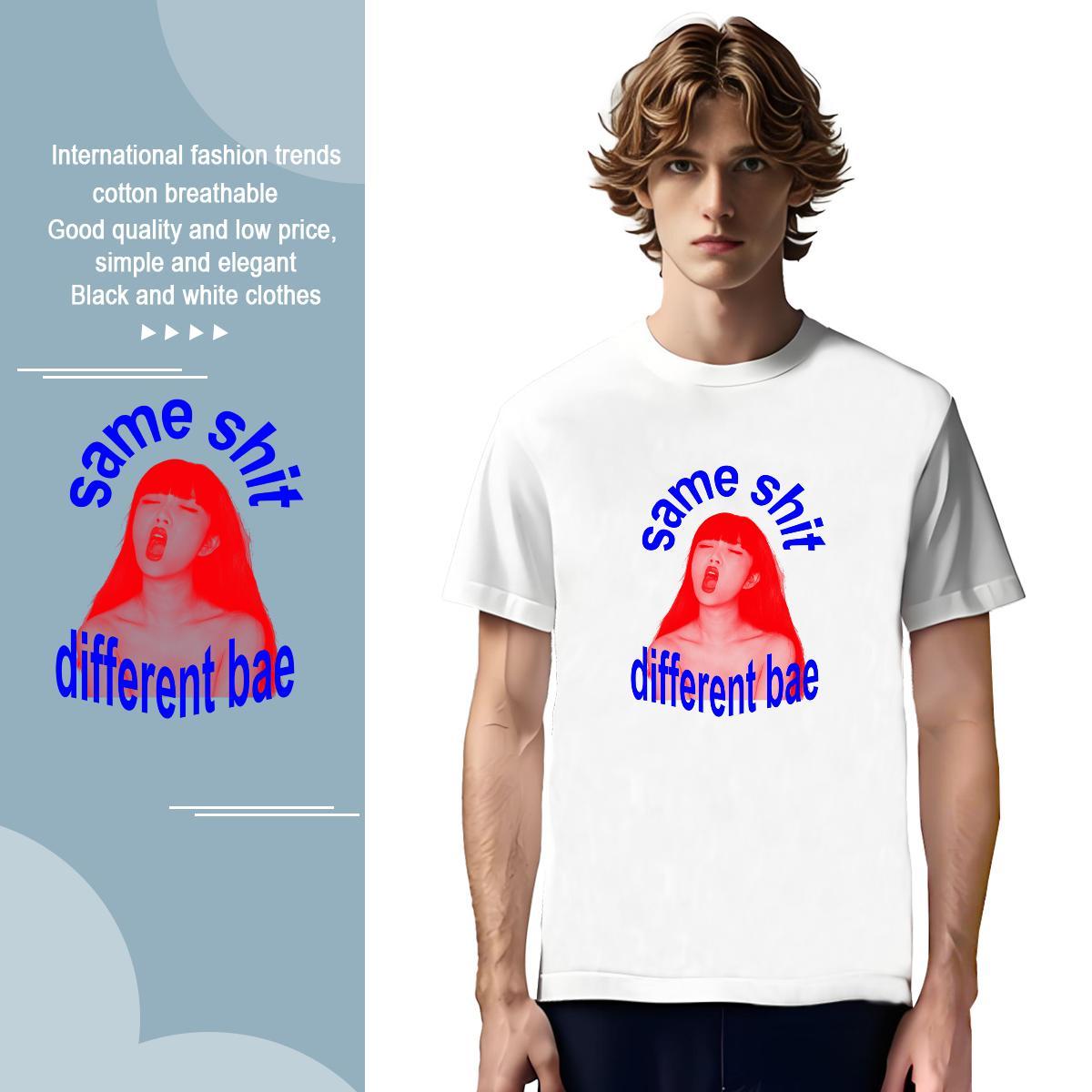 T Shirts Men 100% Cotton 230g bad language Home Outdoor Round Neck Short Sleeve Custom Big Size Men Tees Brand Loose Tops