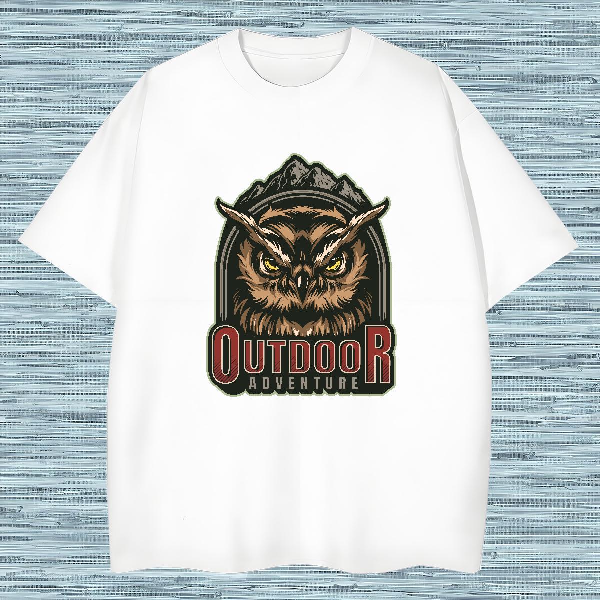 Classic T-Shirts Owl Breathable Crew Neck Street wear Hip Hop Customized 230g Pure Cotton Men Clothes T-Shirt Designer Fashion Clothings