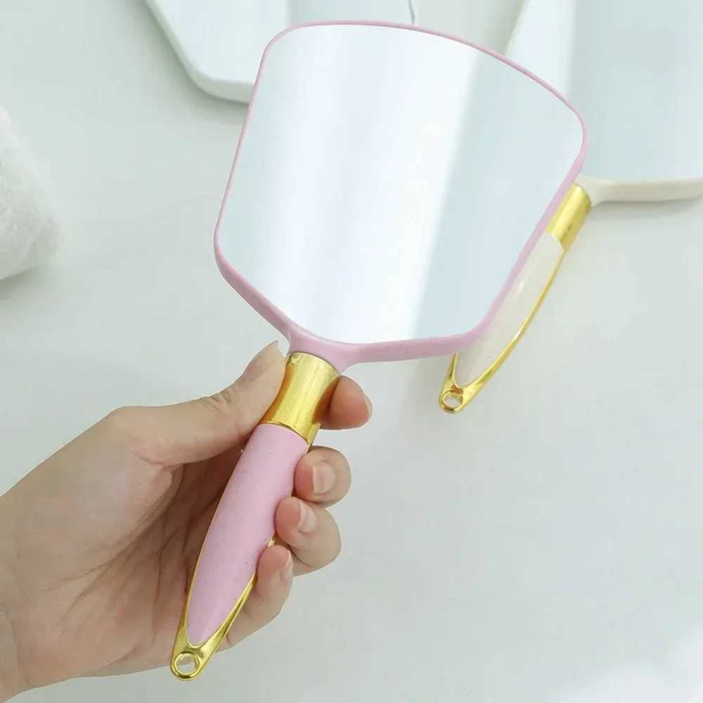 Retro handheld makeup mirror with handheld makeup mirror irregular salon makeup table compact mirror suitable for dental home cosmetics W240813
