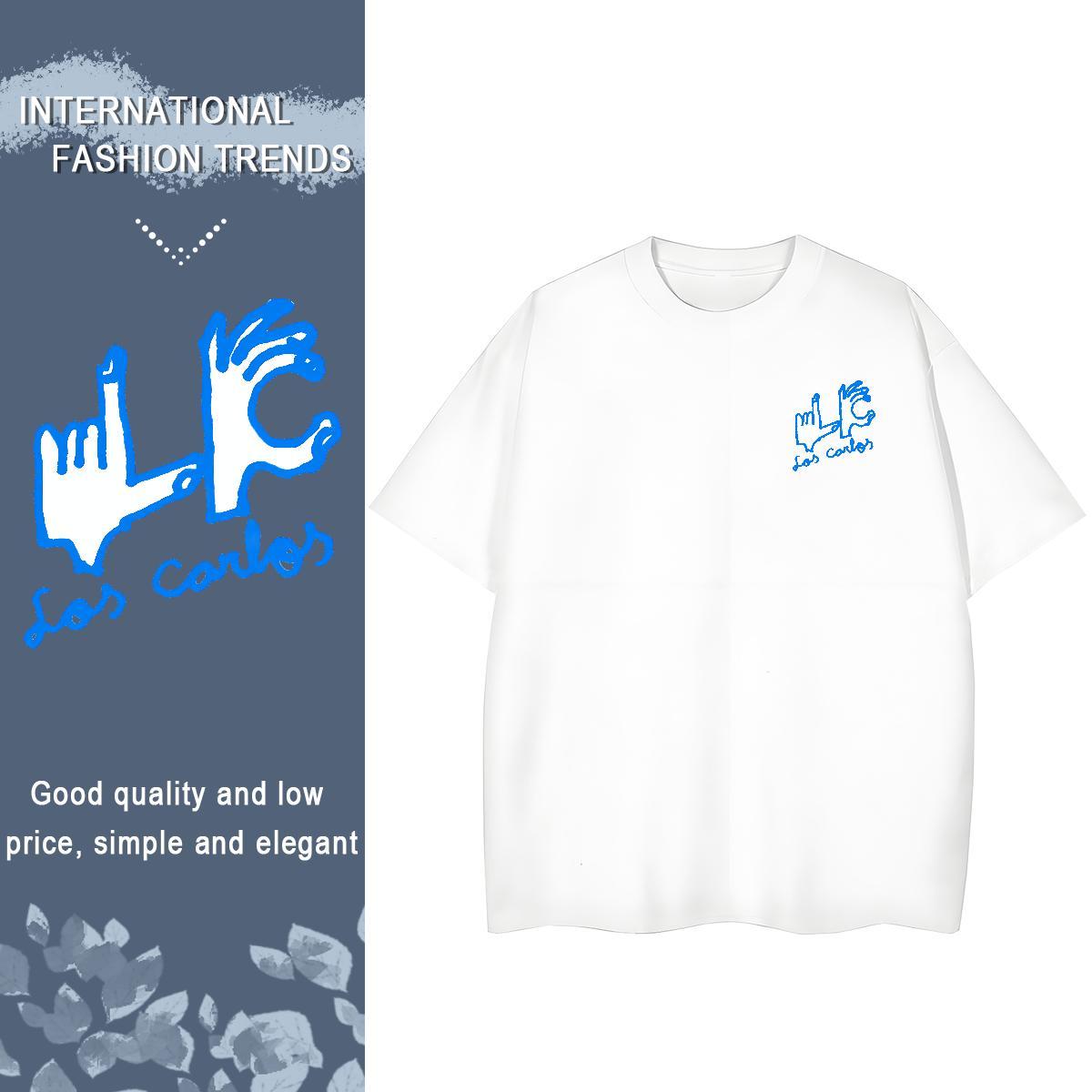 Free Shipping hand T Shirts Men Street Casual Men Tshirts 230g 100% Cotton 2024 DIY Breathable Crew Neck Custom Big Size Tops