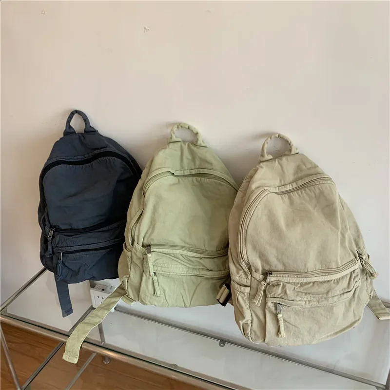 Canvas Backpacks for Women and Men Casual College Students Laptop Backpack Leisure Outdoor Hiking Camping Travel Women Men Bag 240813