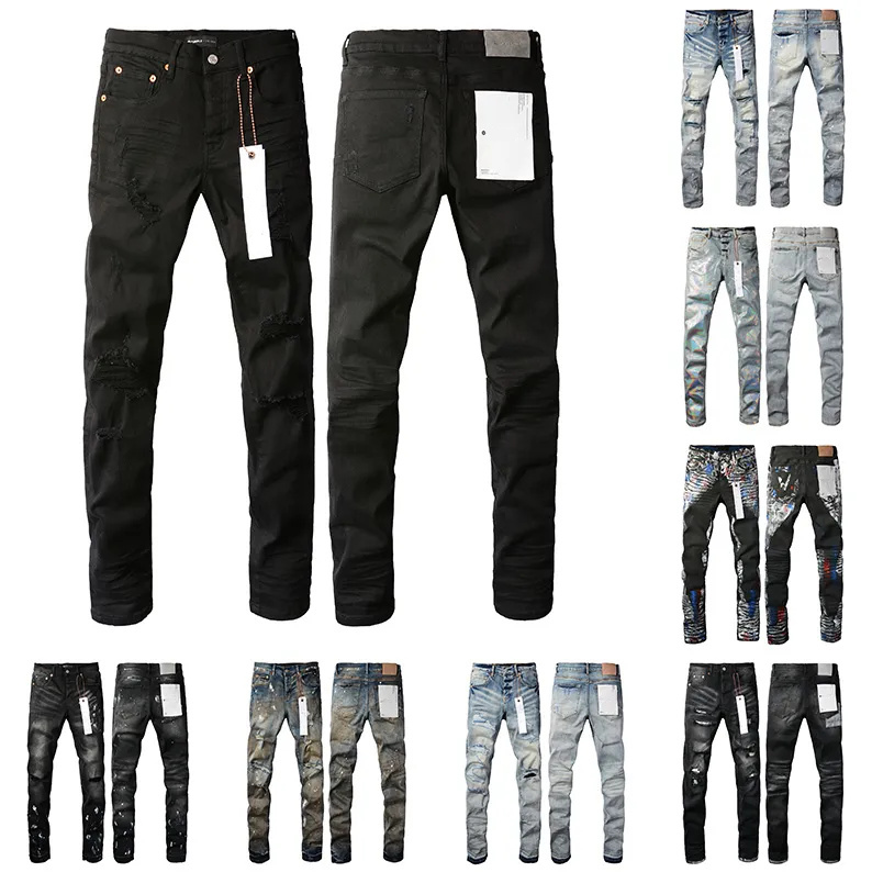 2025 Mens Jeans Designer Jeans Fashion Distressed Ripped Bikers Womens Denim cargo For Men Black Pants Size 30 32 34 36 38