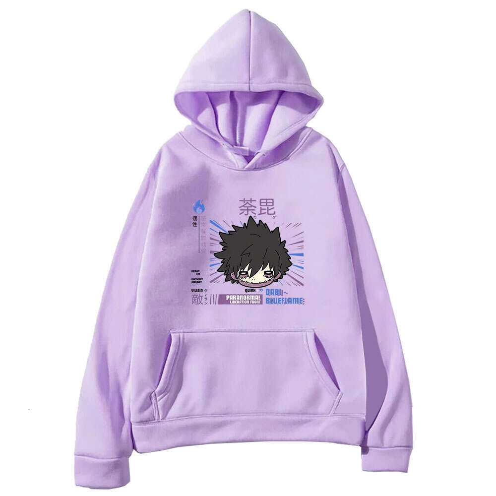Japanese Anime My Hero Academia Dabi Hoodies Men Women Manga Print Long Sleeve Pullover Sweatshirts Casual Fleece Clothing