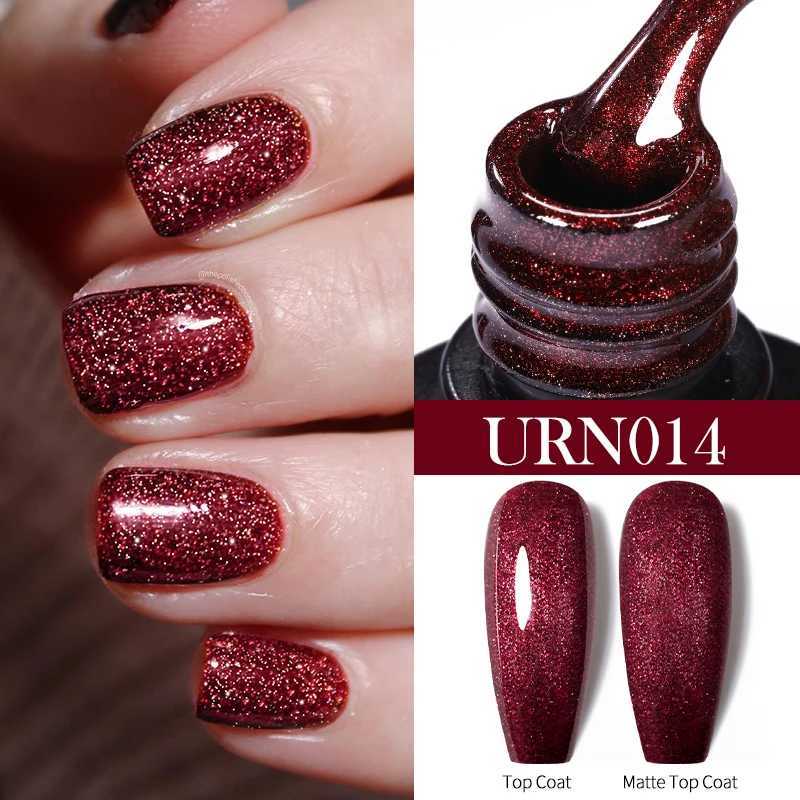UR SUGAR 7.5ML Red Glitter Sequin Gel Nail Polish Semi Permanent Varnish Nail Gel Polish Soak Off UV LED Gel Manicure Top CoatM240814