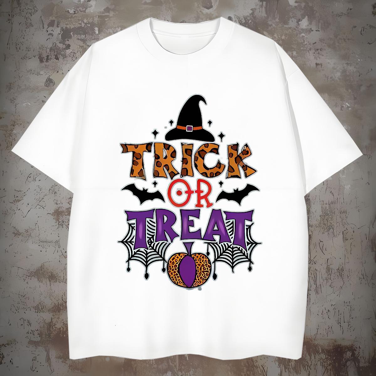 Free Shipping T-Shirts halloween Breathable Short Sleeve Daily Outfit DIY Printed 230g Pure Cotton Men Clothes T-Shirt 2024 Tshirts