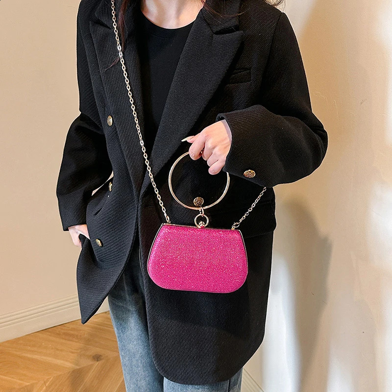 Celebrity Banquet Handbag for Women Fashion Sequin Banquet Handbag with Evening Dress Bag Diagonal Straddle Bag 240813