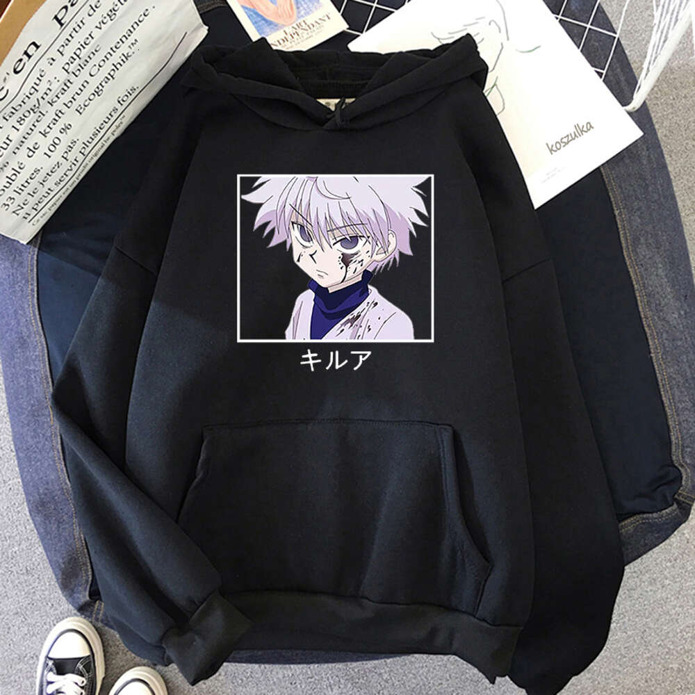 Anime Japan X Hunter Killua Men Women Hoodies Ullzang Student Style Haruku Plus Size Sweatshirt Casual Printed Pullover