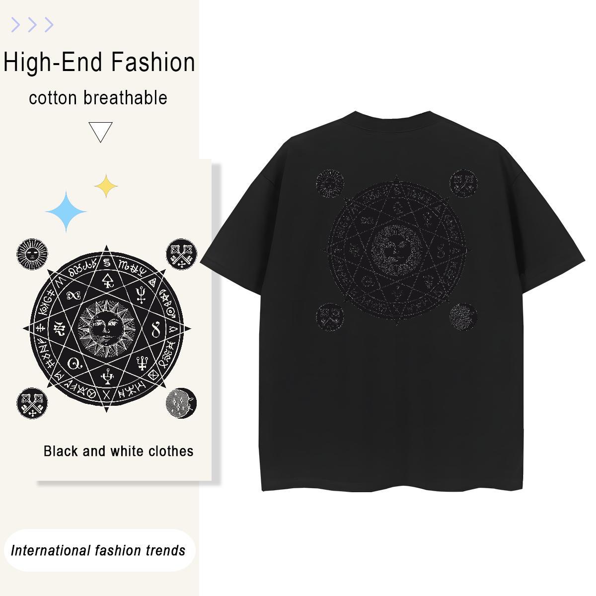 T Shirts Men 230g Pure Cotton universe Summer Casual Breathable Short Sleeve Oversized 4XL Men Tees New TOP Quality Tee Shirt