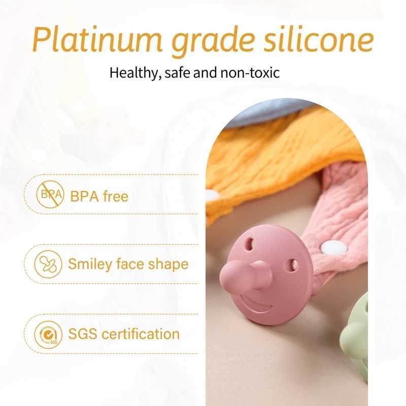 Bibs Burp Cloths 2pc Baby Muslin Bibs With Soother Nipple Holder Snap Button Bibs Saliva Towel Boys Girls Infant Feeding Apron Bandana Burp ClothL4812