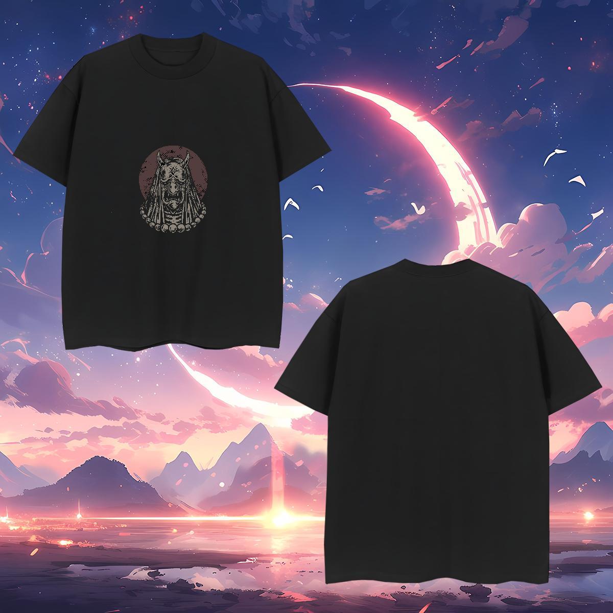 T shirt 230g 100% Cotton icon High Street Hip Hop Breathable Crew Neck Oversized Men Tshirts 2024 Loose Tee Shirt
