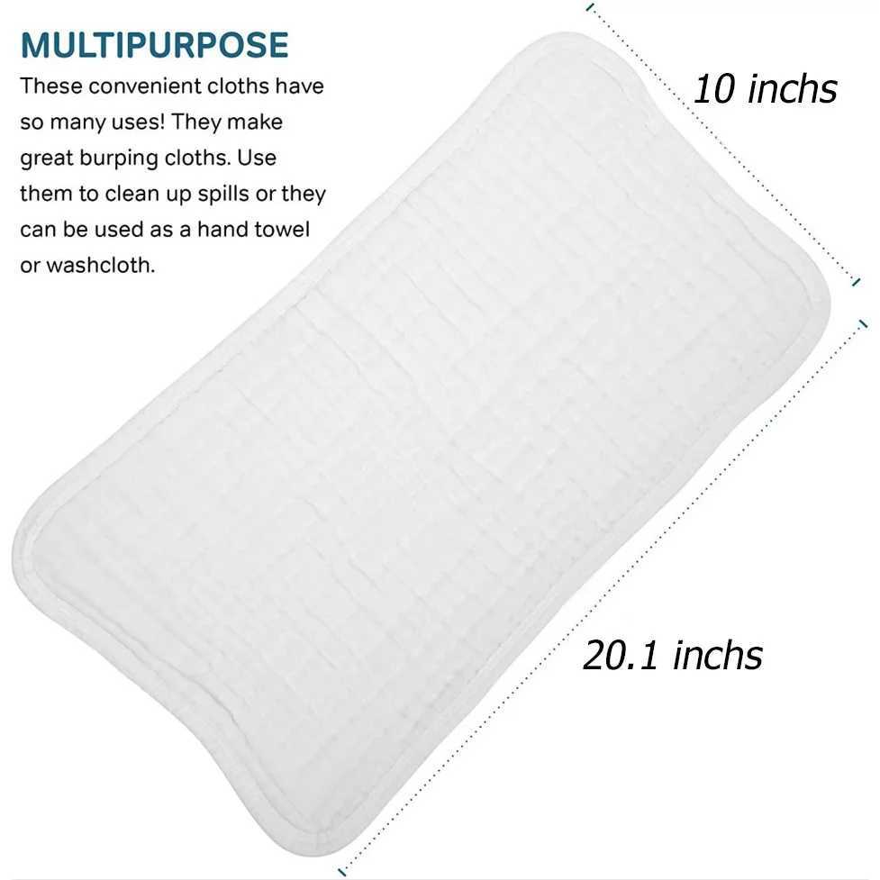 Bibs Burp Cloths Kiddiezoom 3Pcs Baby Muslin Burp Cloth 6 Layer Gauze Saliva Towel Newborn Face Towel Soft Absorbent Cotton Infant Wash ClothL4812