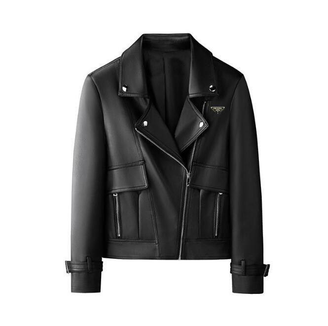 designer jacket women autumn tailored collar Tilted zipper PU Motorcycle leather jackets womens coat