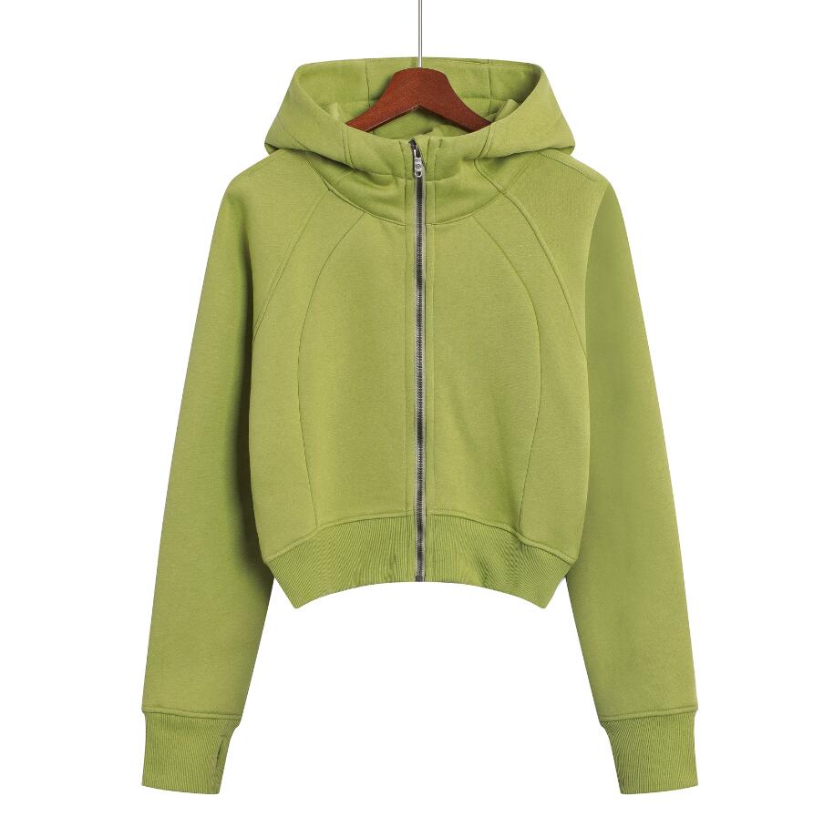 Women Hoodies Full Zip Plush Fleece Jacket Yoga Sports Gym Running Workout Casual Leisure Outerwear Warm Soft Cozy Winter Hoodie
