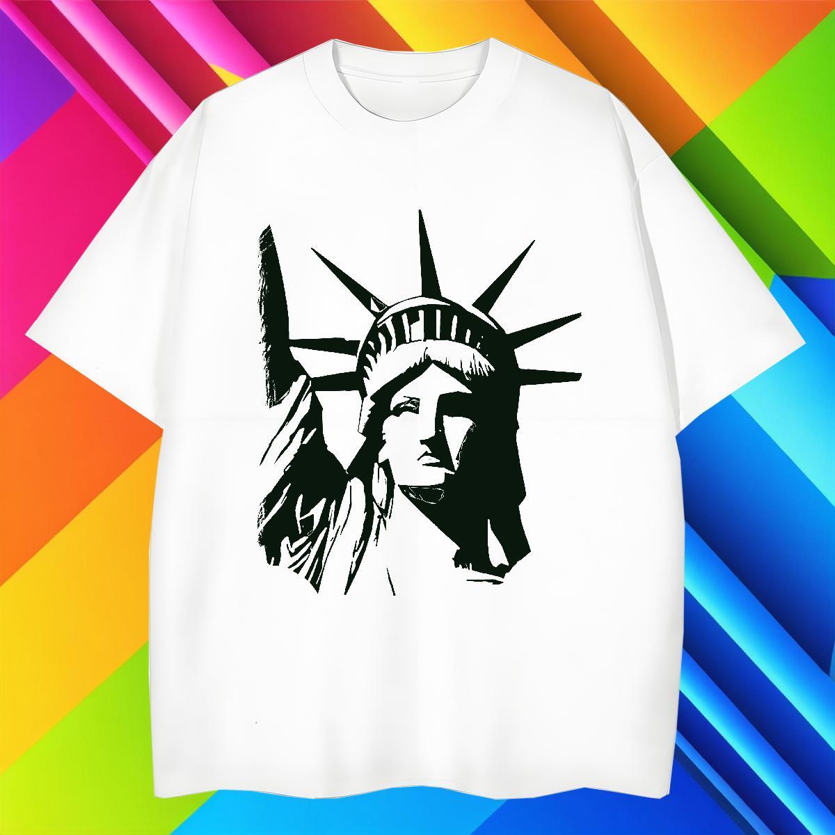 T shirt 100% Cotton 230g portrait Sport Breathable Crew Neck Plus Size Custom Couples T Shirts New Designer Wholesale Clothes