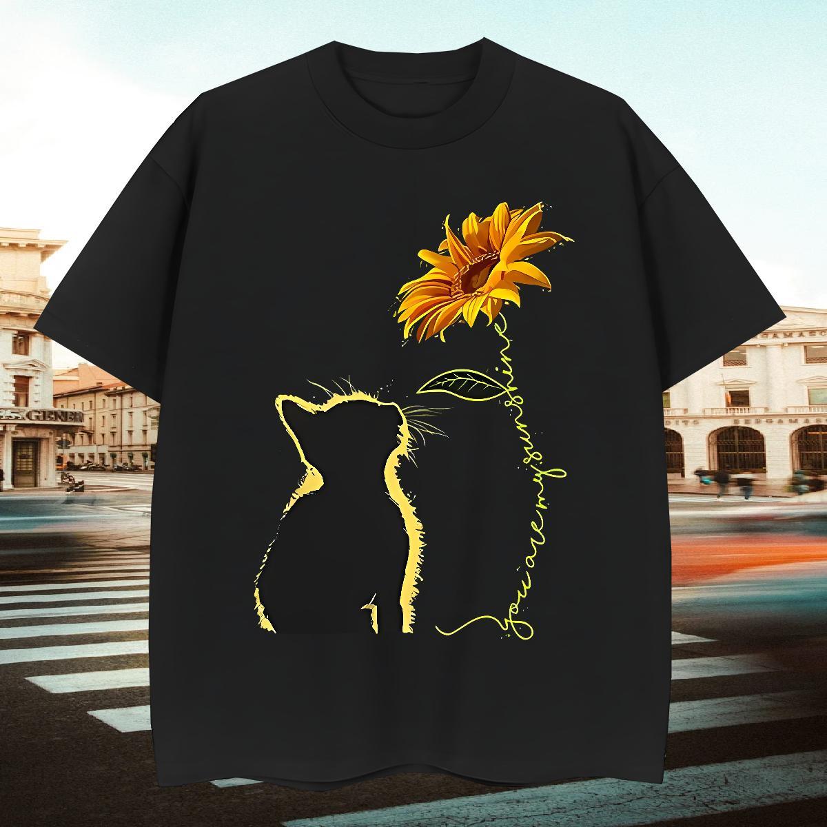 Popular T-Shirts cat Crew Neck Sport Skull 230g 100% Cotton Men Tshirts Designer Polos