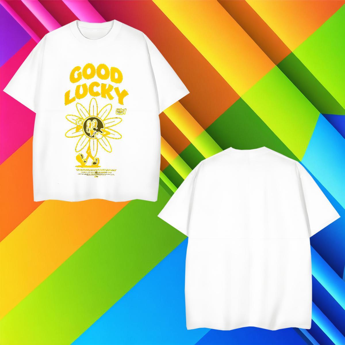 T-Shirts for Men 230g Cotton letter Casual Daily Wear Breathable Short Sleeve Graphic Couples T Shirts Casual New Soft Clothes