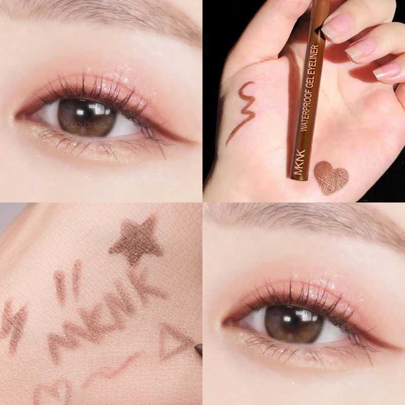 Six Colors Waterproof Eyeliner Pencil Long-lasting Makeup White Blue Black Brown Easy Wearing Eyeliner Pen Korean Cosmetics Y240813