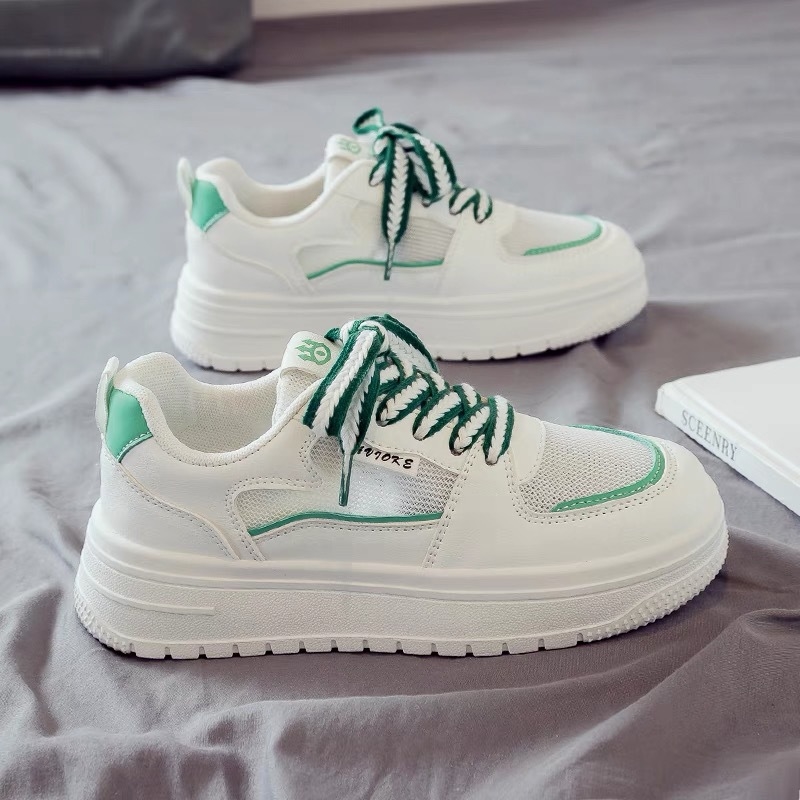 New casual sports shoes with thick soles mesh hollow mesh shoes