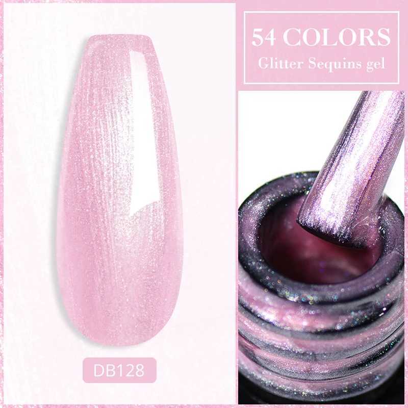 Mtssii 6ml Aurora Gel Nail Polish Iridescent Pearl Effect Glitter Nails Manicure Soak Off UV Gel Top Coat Base Gel Nail ArtM240814