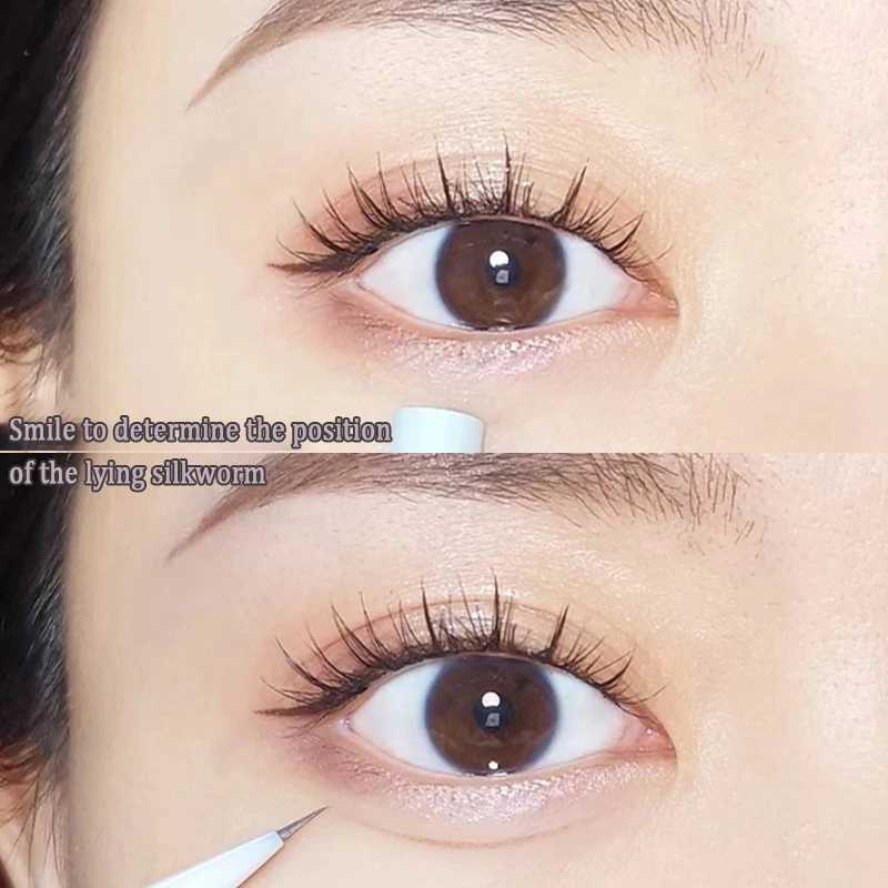 Liquid Eyeliner Lying Silkworm Pen Matte Shadow Long-lasting Waterproof Quick-dry Tea Brown Pen Glitter Eye Makeup Beauty Tools Y240813