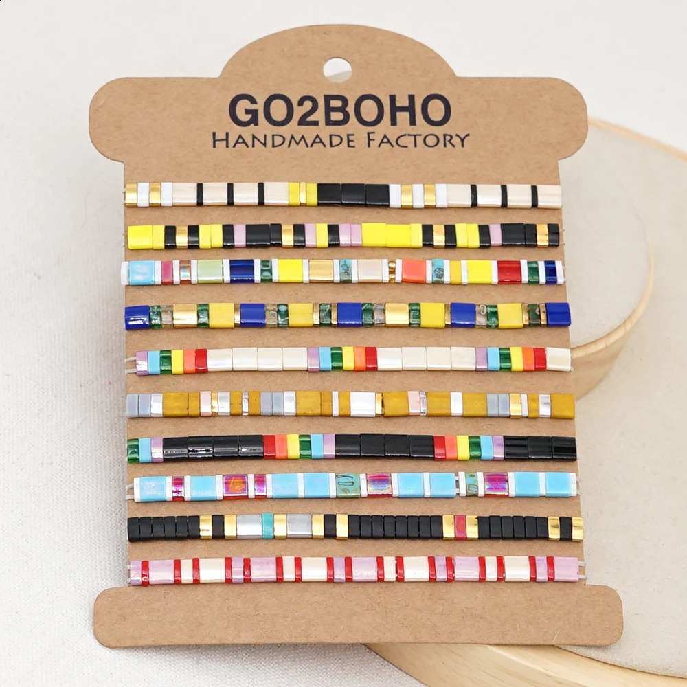 Go2boho Miyuki Bracelet Femme Real Tila Bracelets For Women Jewelry Gift Bohemian Armband Glass Bead Jewellery Wholesale 240813