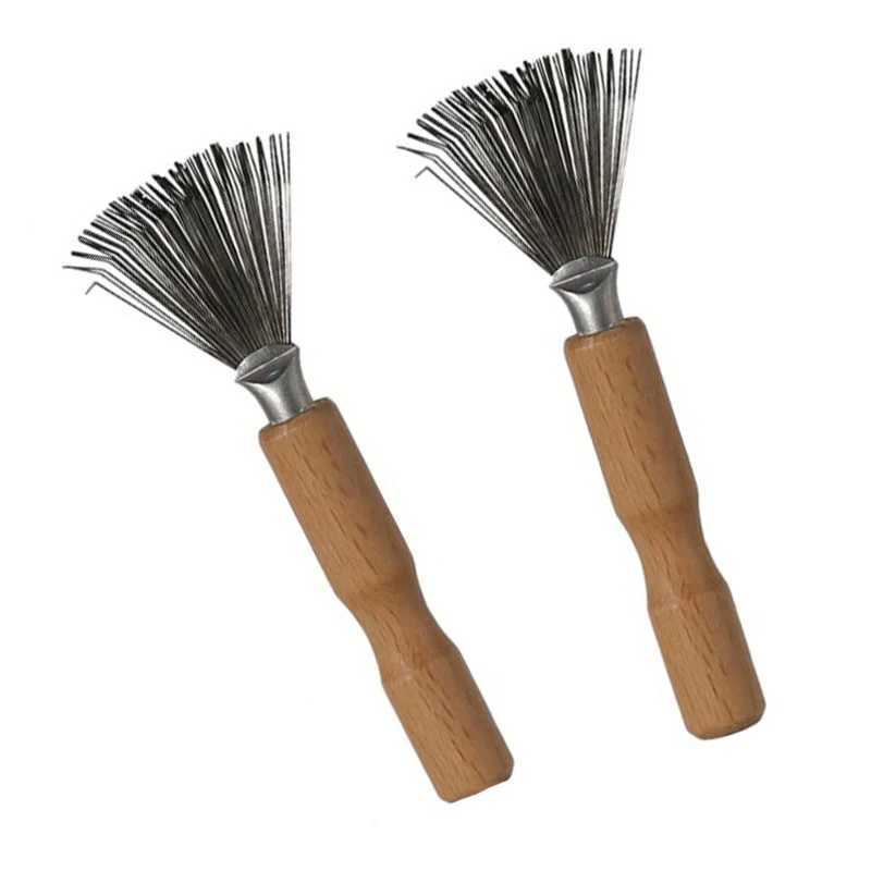 1 piece of wooden comb cleaning machine delicate cleaning detachable brush cleaning tool handle embedded tool hair cutting cleaning W240813