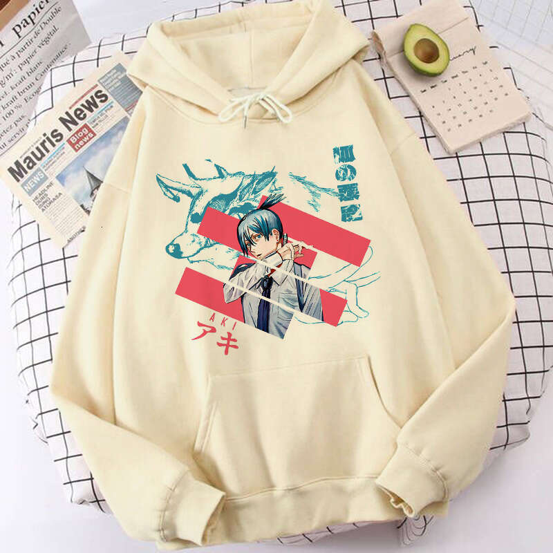 Haruku Anime Chainsaw Man Power Cute Graphic Print Hooded Men Women Hoodies Plus Size Sweatshirt Winter Warm Unisex Pullover