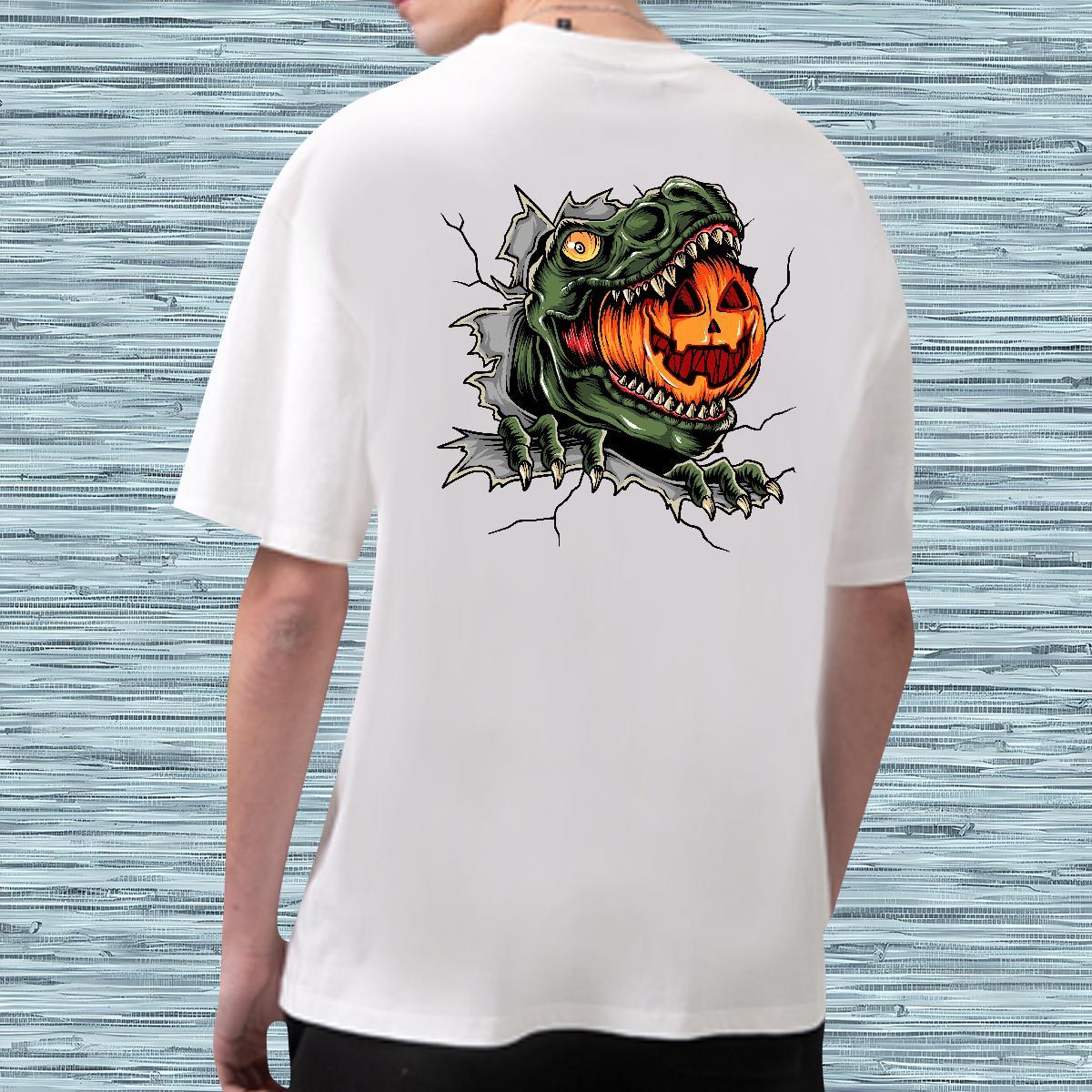 TOP Quality T shirt Halloween Breathable Soft Street wear Hip Hop White Plus Size 230g Cotton Men Tshirts DIY Polos