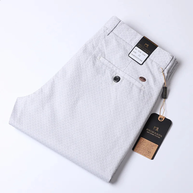 Thin Summer Plaid Pants Men Straight Skinny Korea Style Clothes Men Pants White Office Dress Trousers for Male 240814