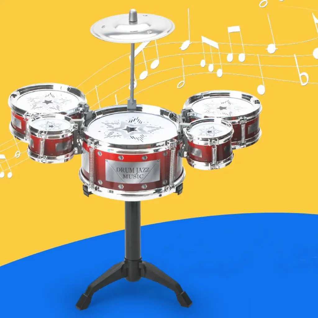 Drum sets for children beginners childrens toys dynamic jazz drums for western percussion instrument Y240813