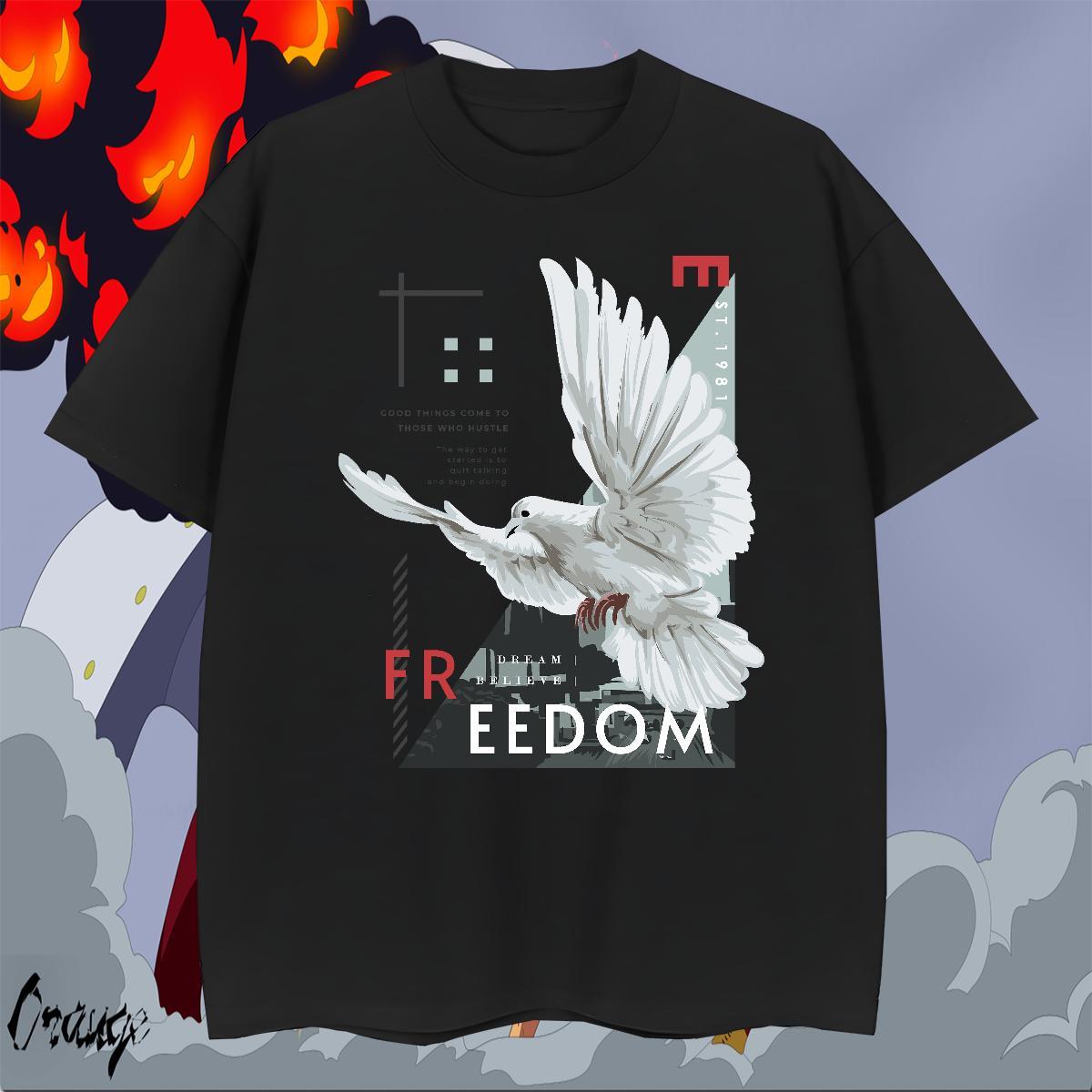 Classic Men Clothes T-Shirt Home Outdoor 230g Cotton Oversized 3XL 4XL O Neck Short Sleeves eagle T shirt New Wear