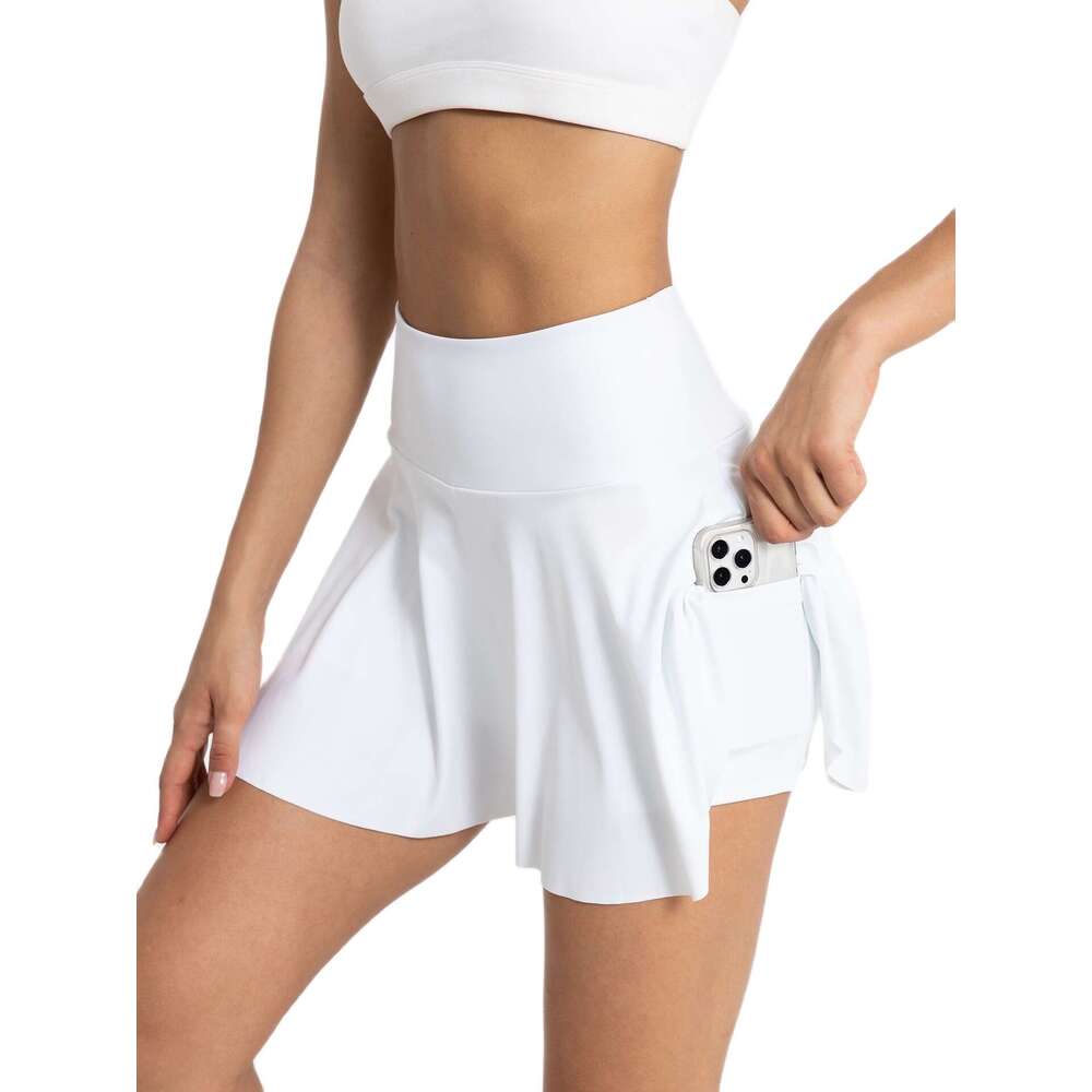 Skirt Yoga Breathable Mini Culottes Running Fiess Tennis Ball Anti-slip Pocket Sports Clothing Gym Short Skirts s