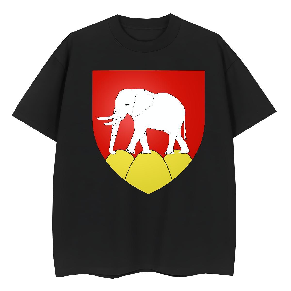 Unisex Men T Shirts elephant O Neck Short Sleeves Casual Daily Wear DIY Printed 230g 100% Cotton Tshirts Casual New Top Tees