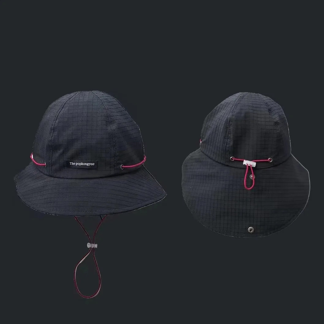 Japanese Drawstring Comparison Fishermans Hat Four Seasons Outdoor Version Sunshade and Sunscreen 240812