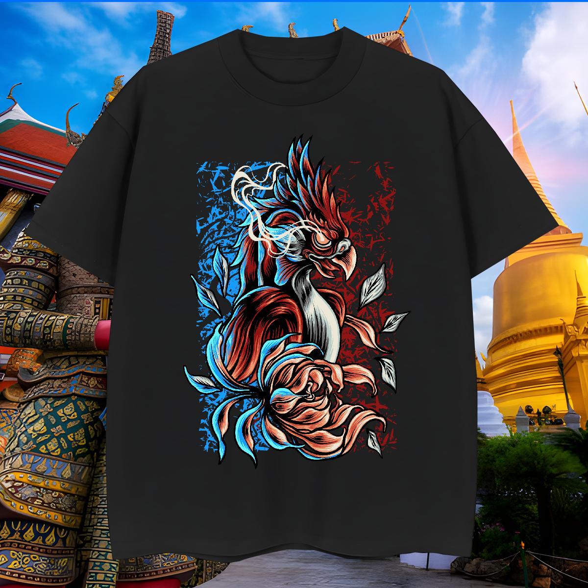 Loose Man T Shirts eagle Short Sleeve O-Neck Daily Outfit Customized 230g Pure Cotton Men Tees New Tops