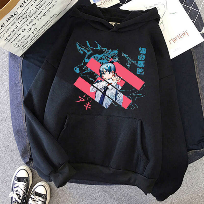 Haruku Anime Chainsaw Man Power Cute Graphic Print Hooded Men Women Hoodies Plus Size Sweatshirt Winter Warm Unisex Pullover