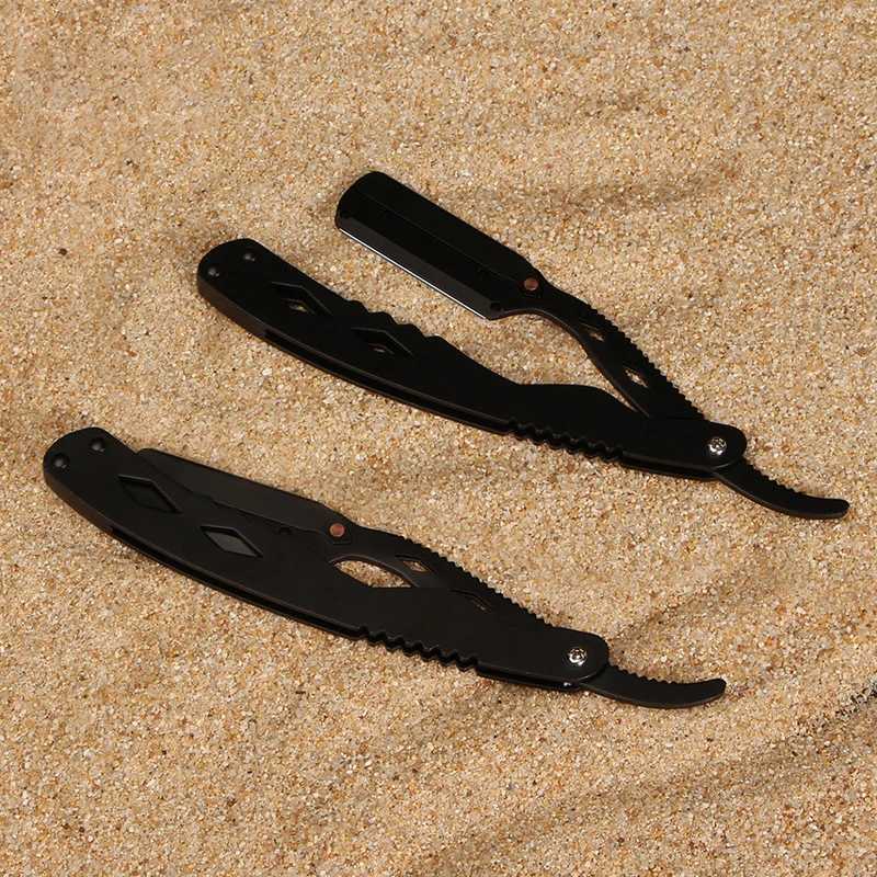 New Straight Edge Barber Razor Stable Haircut Beard Stainless Steel Shaving Tool Manual Depilation Razor Hairdresser TrimmingM240814