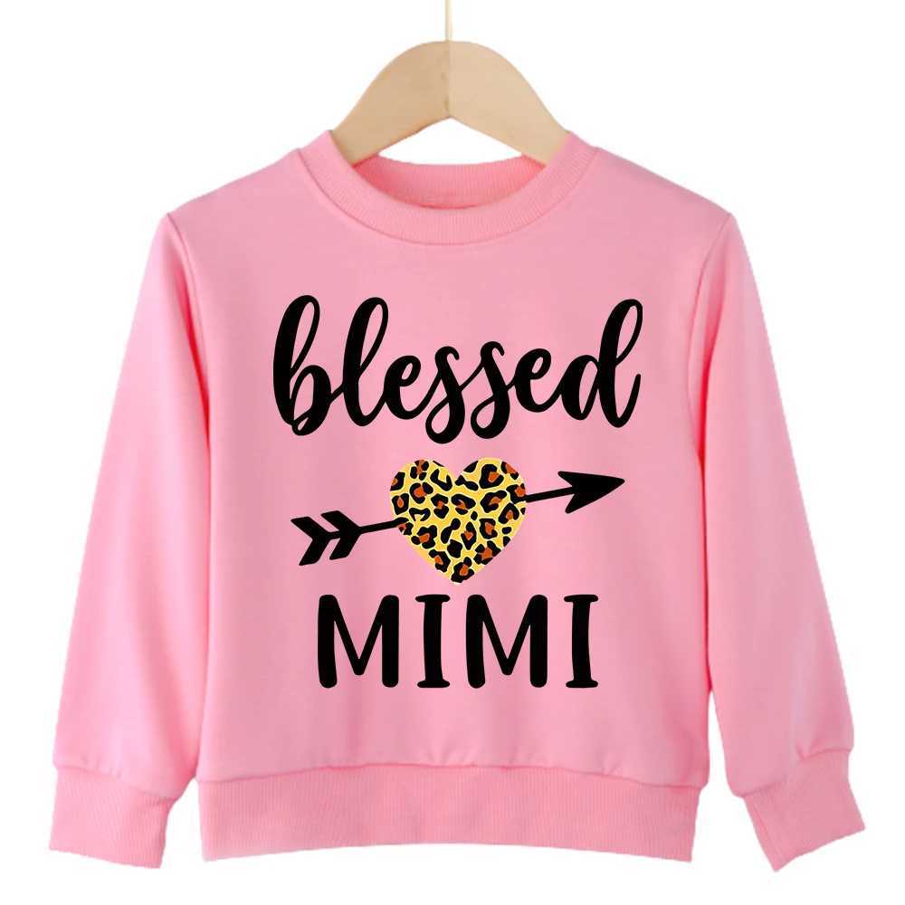 Hot Sell Baby Girls Boy Comfy Sweatshirts Popular Print Blessed Mimi Cute Kids Hoodless Sweater O Neck Top Clothes High QualityY240814