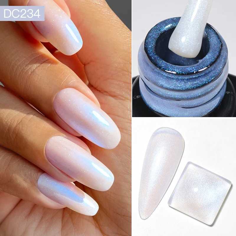 Mtssii 7ml Auroras Pearl Shell Rubber Base Gel 3D Thread Shell Gel White Gold Semi Permanent Soak Off UV LED Nails Art VernisM240814