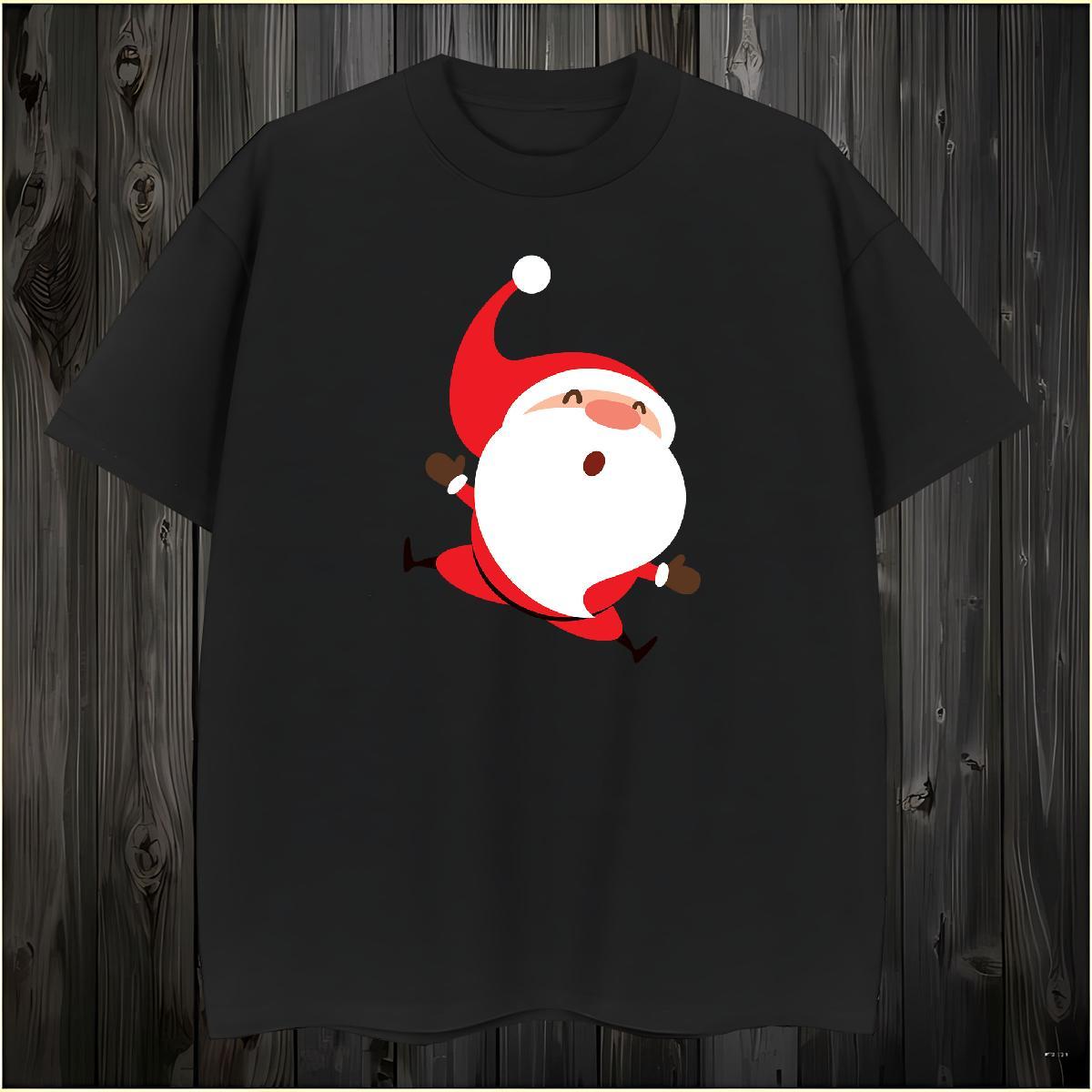 Cool T shirt Crew Neck Daily Wear Cartoon Print 230g Pure Cotton Tshirt for Man Woman DIY Tops Tees