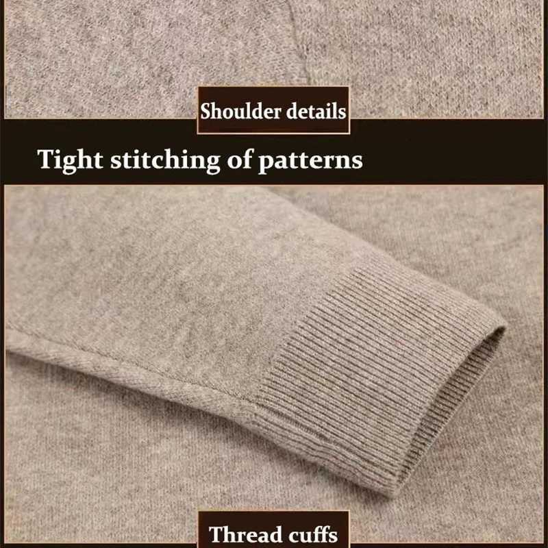 Mens clothing cashmere sweater half neck autumn and spring mens floral knit warm Korean popular clothing topW240729