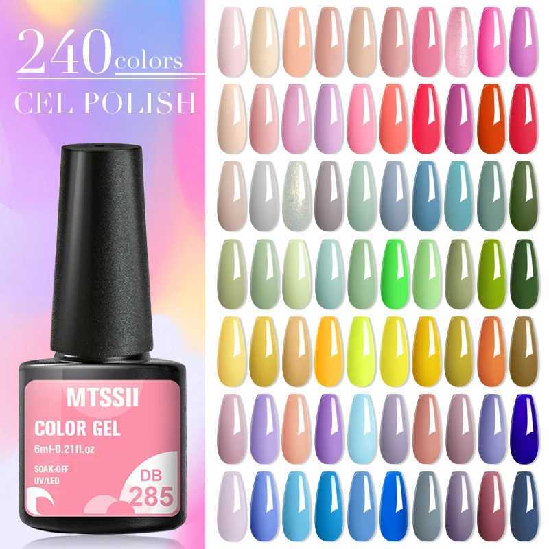 Mtssii Macaron Gel Nail Polish Spring Summer Candy Pink Blue Color For Manicure Semi Permanent Soak Off Nail Art Gel VarnishesM240814