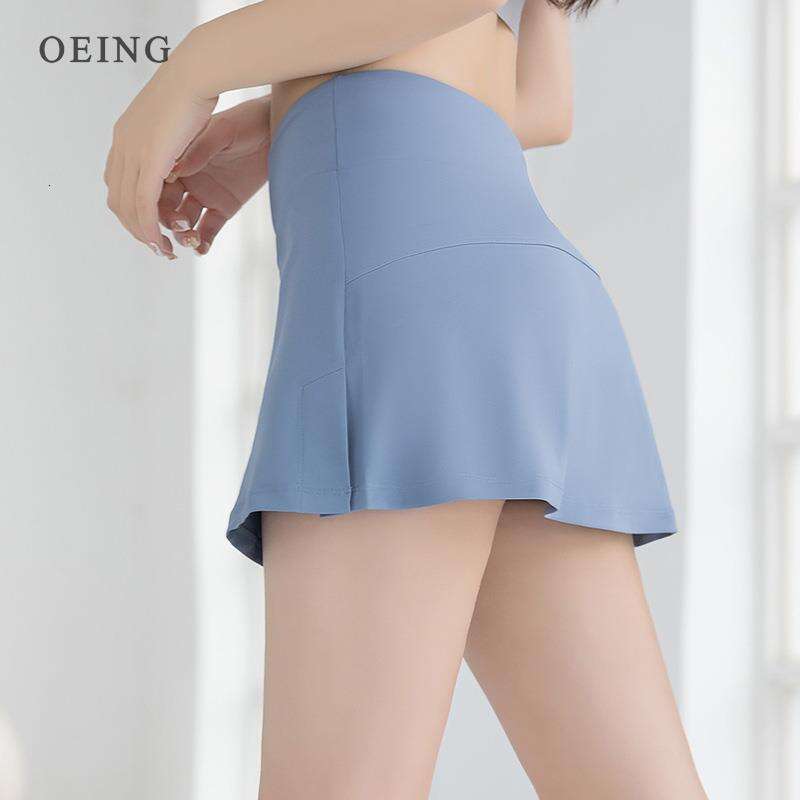 2 Women In 1 Running Sports Skirts Elastic Loose Quick Dry High Waist Golf Tennis Skorts Gym Yoga Shorts Fiess Sportswear wear