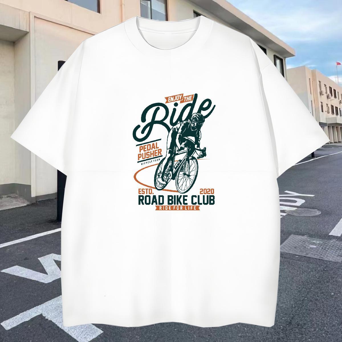 Loose Mens Tshirts Casual 230g Cotton Custom Print Oversized O Neck Short Sleeves Motorcycle T Shirts Men Stylist Clothes