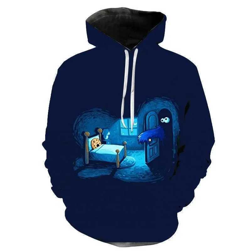 Sweatshirts Cookie Monster 3D Printed Men Women Fashion Sweatshirt Hoodie Cartoon Anime Harajuku Hip Hop Pullover Kids Boy GY240814