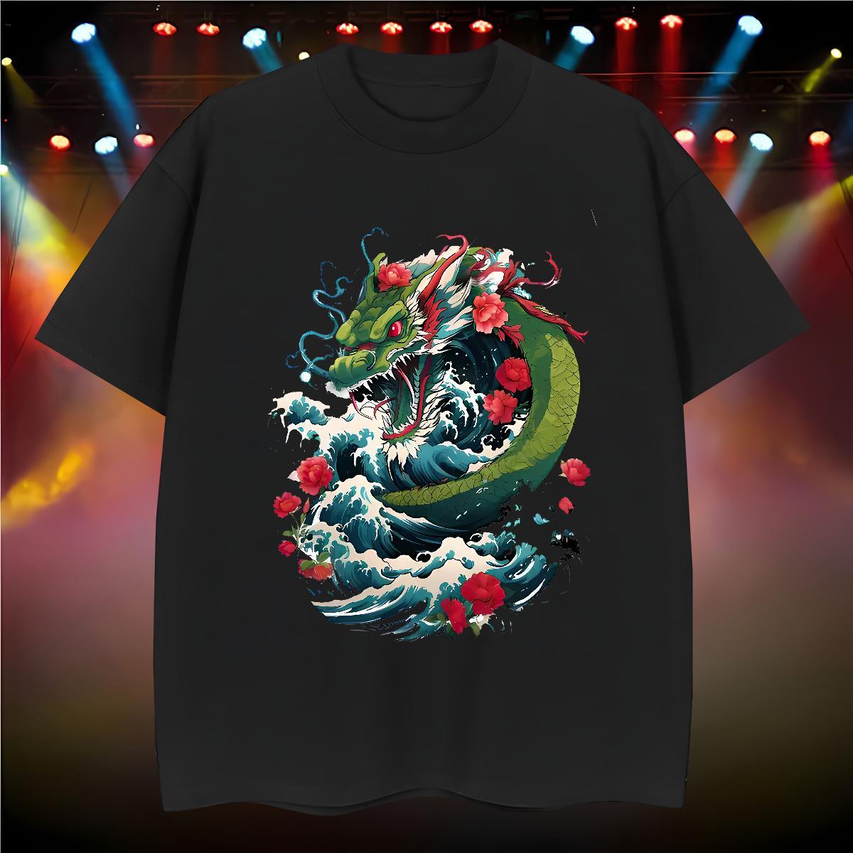 Classic T-Shirts Anime Printing Street Men Tees 230g Cotton Fashion Casual Breathable Soft Customized Print Top Tees