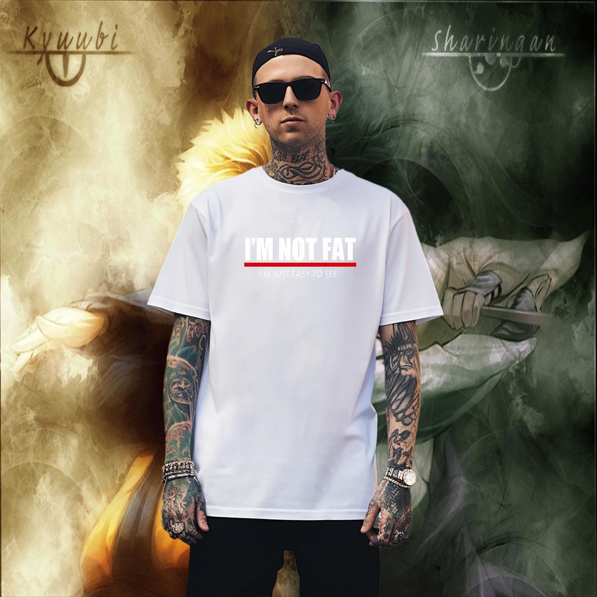 Cool Design letter T Shirts Men Daily Outfit Men Clothes T-Shirt 230g Cotton Customized Short Sleeve O-Neck Anime Tshirts