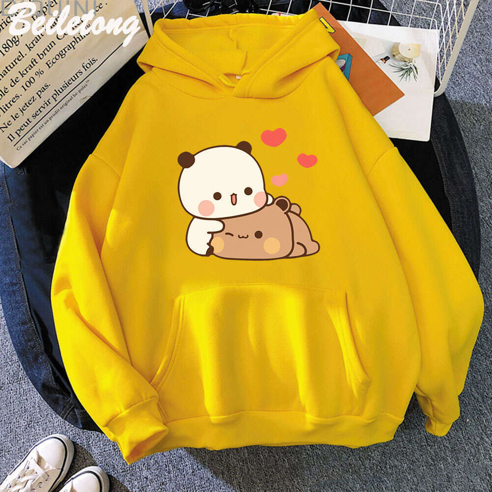 Panda Cute Bear Cartoon Men Women Couple Hoodies Long Sleeve Bubu Dudu Plus Size Sweatshirt Haruku Boy And Girl Streetwear