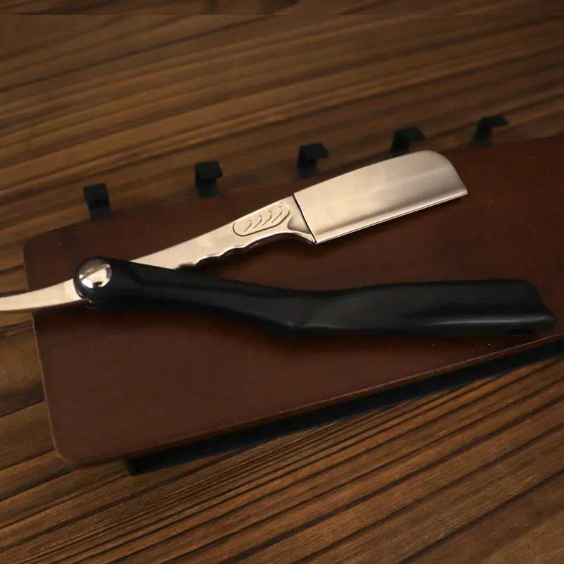 Colourful Feather Razor Vintage Manual Change Blade Shaving Razor Retro Folding Knife Holder Men Shaving Barber Tools GiftM240814
